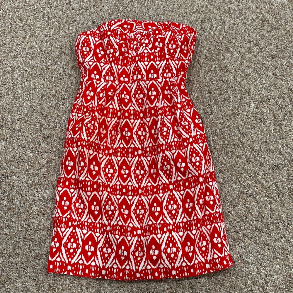 Jcrew linen ikat dress